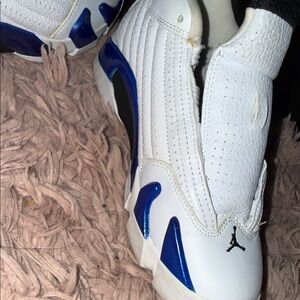 Boy’s White and Blue Jordan Sneakers